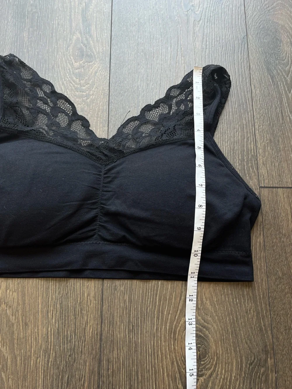 Black Lace Trim Wireless Bralette